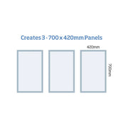 Cheshire Mouldings Wall Kit Ready Primed 700 x 420mm 3 Panel