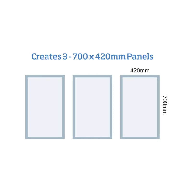 Cheshire Mouldings Wall Kit Ready Primed 700 x 420mm 3 Panel