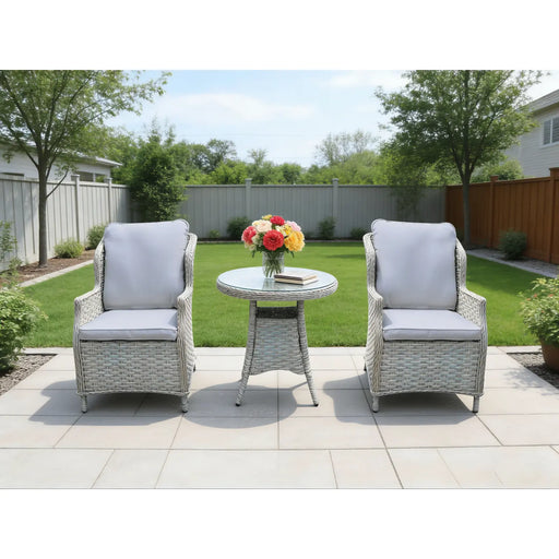 Pagoda Chambery Deluxe 2 Seat Bistro Set Grey