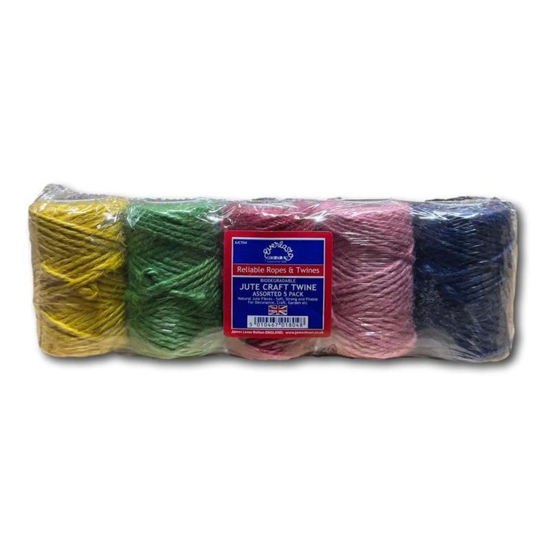 Everlasto Jute Craft Twine 20M Spools Pack of 5