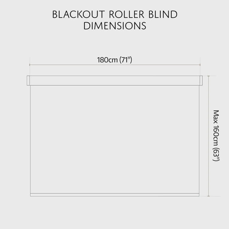 RENAISSANCE Blackout Roller Blind Black 180cm