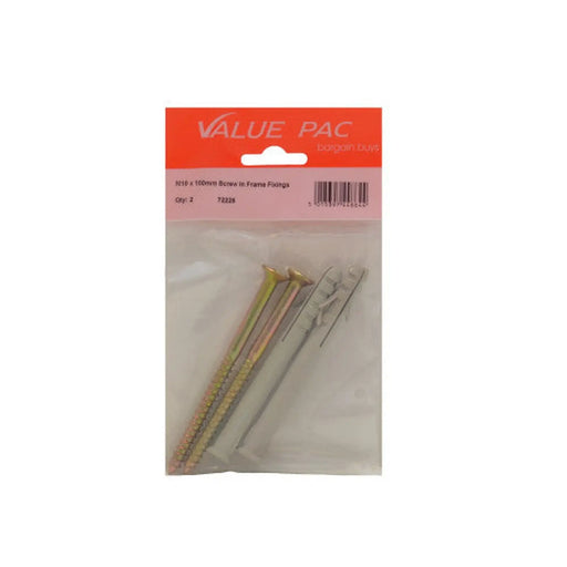 M10 x 100mm Screw In Frame Fixings - Pack of 10