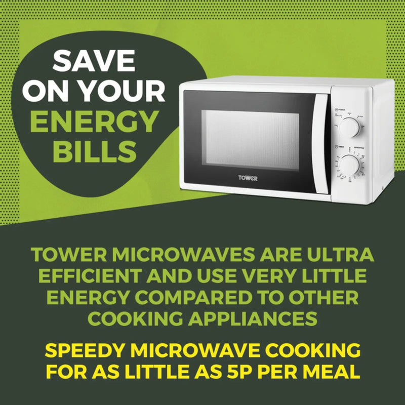 Tower 20L Manual Microwave 700w White