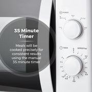 Tower 20L Manual Microwave 700w White