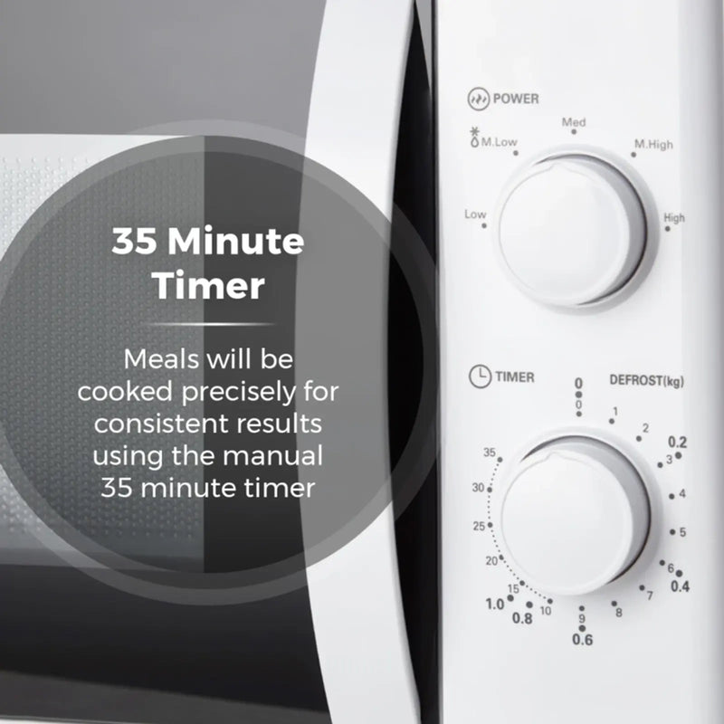 Tower 20L Manual Microwave 700w White
