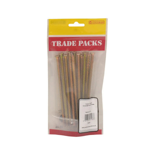 Concrete Frame Screws - Zinc Yellow Passivated - 7.5mm x 152mm - (14 PK)