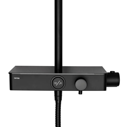 Triton Push ButtonThermostatic Mixer Shower Matte Black