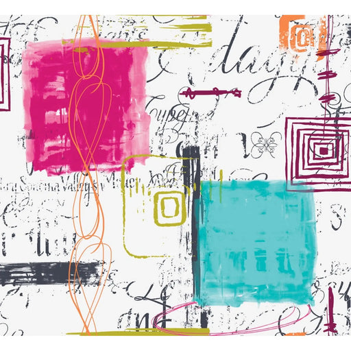 d-c-fix® Manhattan Tablecloth - Lesley Turquoise & Pink 20m Roll x 140cm