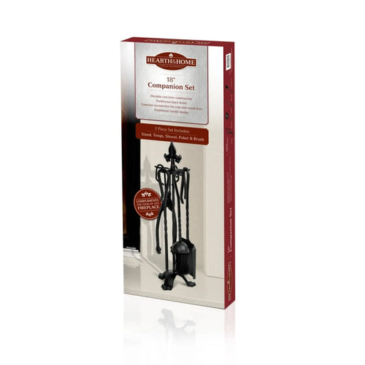 Hearth & Home All Black Companion Set 5 Piece 18"