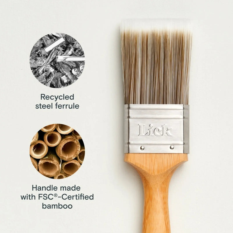 LickTools Eco Bamboo Handle Flat Brush 2"