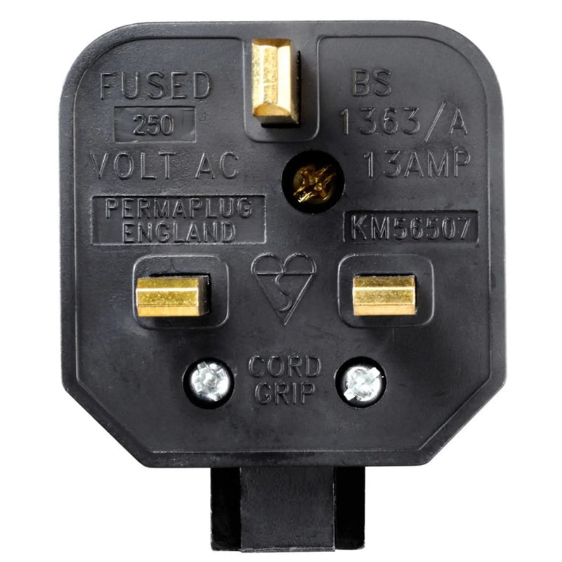 Masterplug Heavy Duty Plug 13 Amp Black