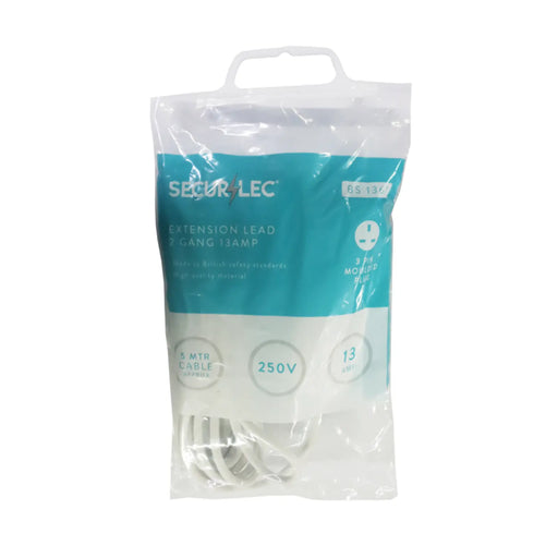 Securlec 2 Gang Extension Lead 13 Amp 5m