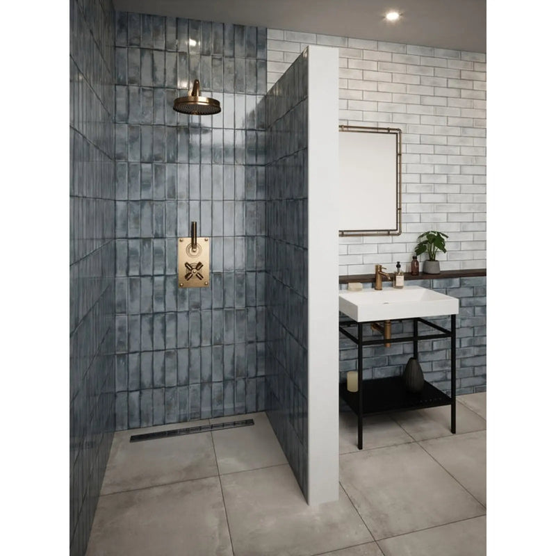 Johnson Tiles Melrose Stone Gloss Wall Tile 245 x 75mm 0.99m2