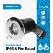 Powermaster IP65 Fire Rated Fixed Downlight Chrome