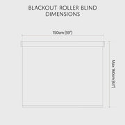 RENAISSANCE Blackout Roller Blind White 150cm