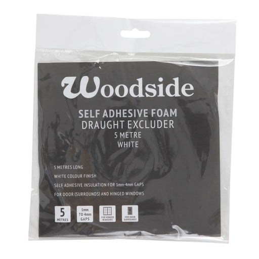 Woodside Self Adhesive Foam Draught Excluder 5m White