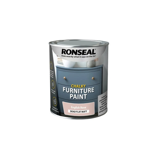 Ronseal Chalky Furniture Paint 750ml English Rose