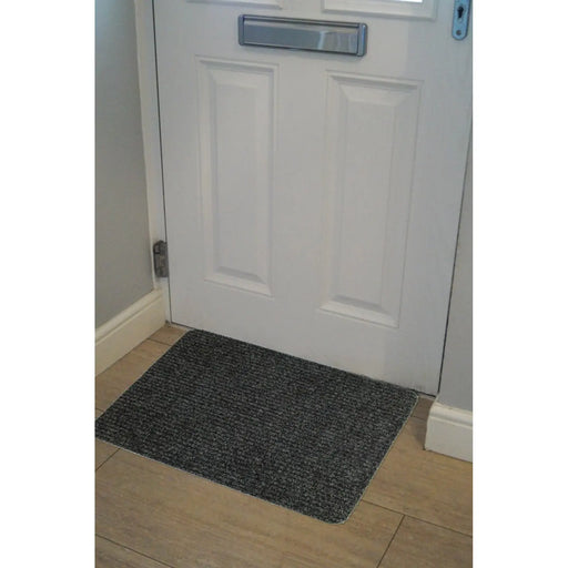 JVL Ribbed Indoor Doormat 50 x 80cm Anthracite