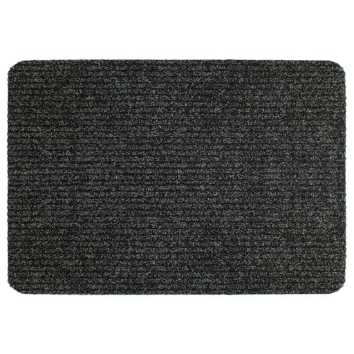 JVL Ribbed Indoor Doormat 50 x 80cm Anthracite