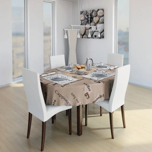 d-c-fix® Manhattan Tablecloth - Cappuccino Caramel 20m Roll x 140cm