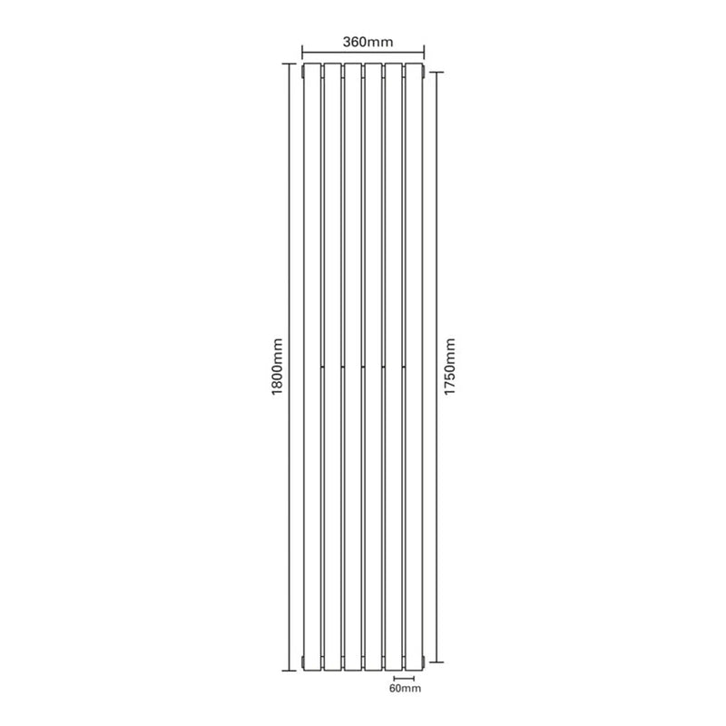 SP Ashford Designer Radiator White 1800 x 360mm