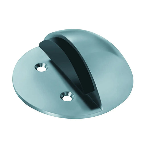 28 X 80Mm - Floor Mounted Shielded Doorstop - Satin Stainless Steel 28mm