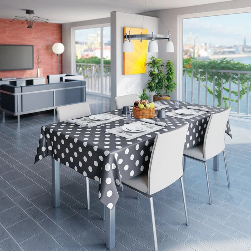 d-c-fix® Manhattan Tablecloth - Ventita Anthracite 20m Roll x 140cm