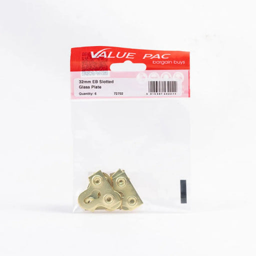 32mm EB Slotted Glass Plate 6pk