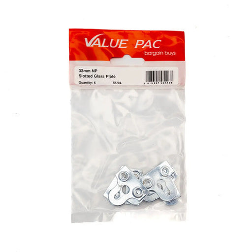 32mm NP Slotted Glass Plate 6pk
