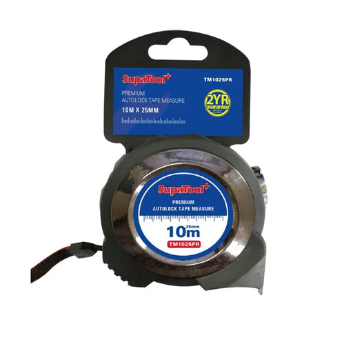 SupaTool Premium Auto Lock Tape Measure 10m x 25mm
