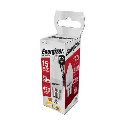 Energizer LED Candle BC B22 6500k Daylight 4.9w
