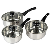 Pendeford Saucepan Set With Lids Stainless Steel
