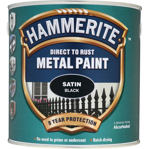 Hammerite Metal Paint Satin 2.5L Black