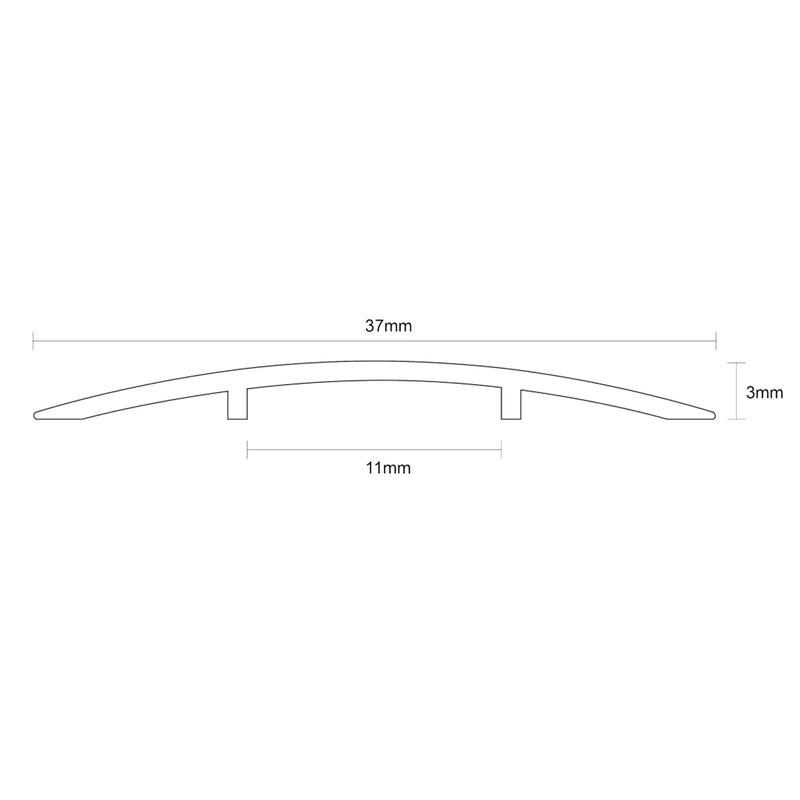 Regency Cover Strip M108 900mm Brushed Black