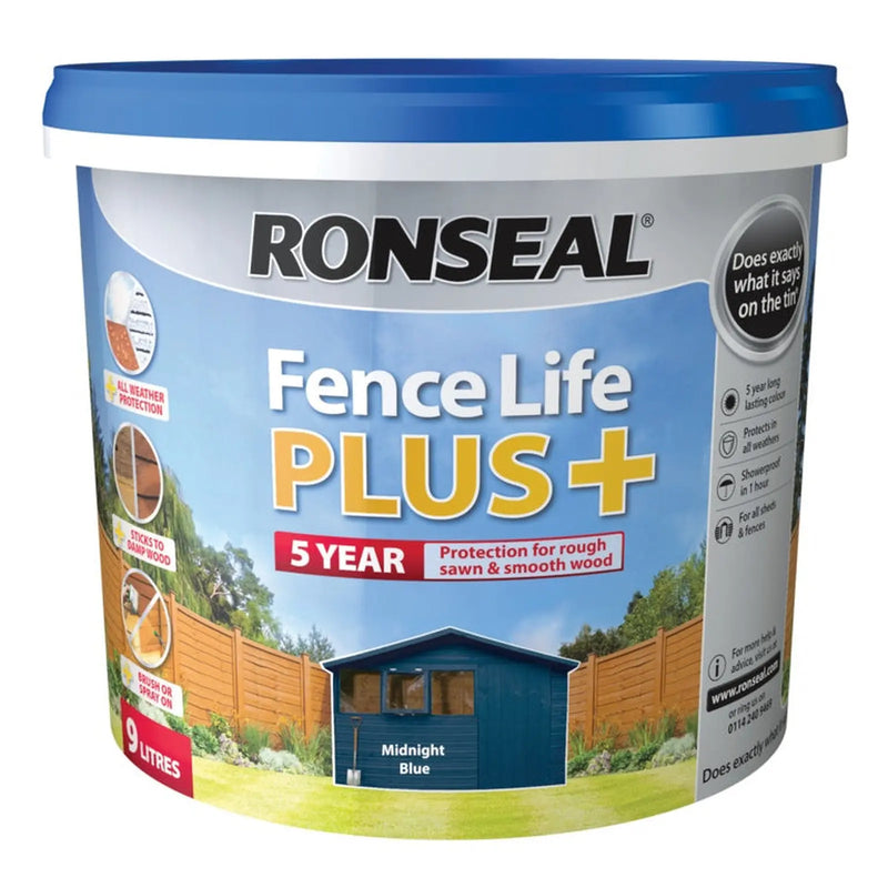 Ronseal Fence Life Plus 9L Midnight Blue