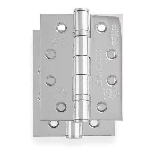 102 X 76 X 3Mm Ball Bearing Hinge Grade 13 C/W Screws (Pair) - Bright Stainless Steel