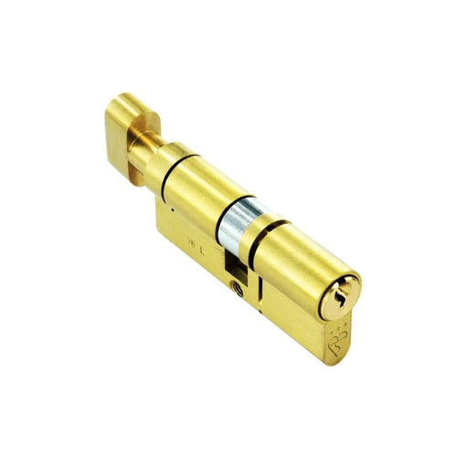 Smiths Locks BS 3 Star Brass Thumb Cylinder 40 x 40mm