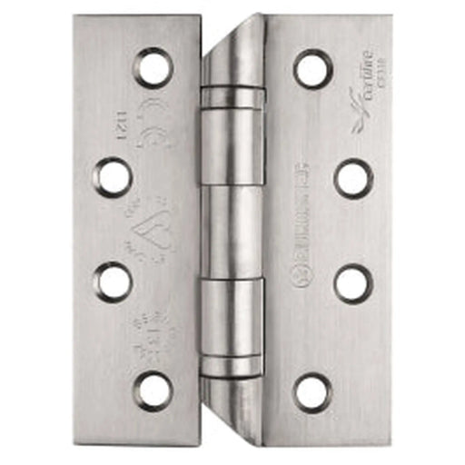 102 X 76 X 3Mm Hospital Tip Ball Bearing Hinge Grade 13 C/W Screws (Pair) - Satin Stainless Steel