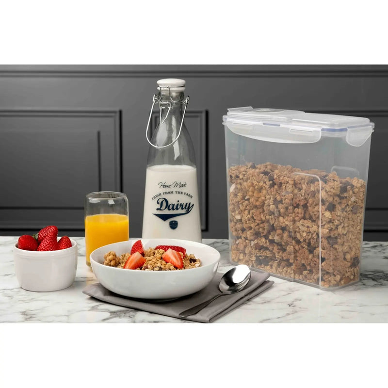 Locknlock Rectangular Storage Container with Flip Top Lid Clear/Blue 2.4L (237 x 112 x 170mm)