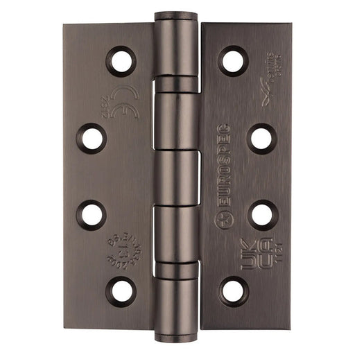 102 X 76 X 3Mm Ball Bearing Hinge Grade 13 C/W Screws (Pair) - Matt Bronze