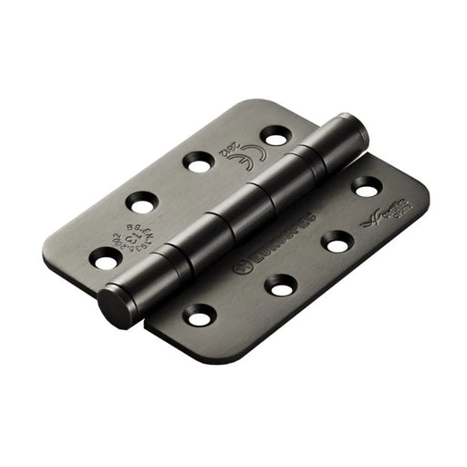 102 X 76 X 3Mm Ball Bearing Hinge Grade 13 C/W Screws (Pair) - Radius - Matt Bronze