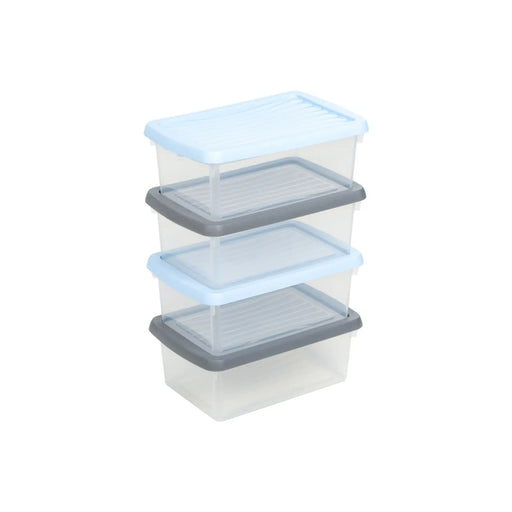 Wham Boxes And Lids 3.5L 2 Assorted Colours Pack 4