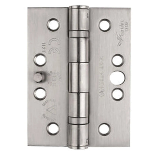 102 X 76 X 3Mm Dog Bolt Ball Bearing Hinge Grade 13 C/W Screws (Pair) - Satin Stainless Steel