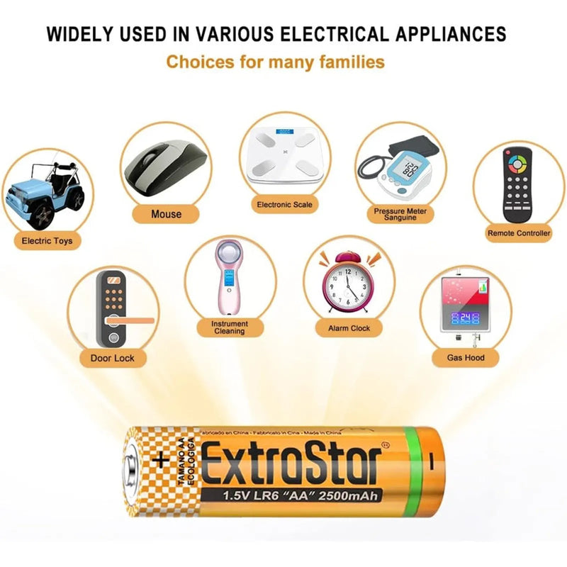 Extrastar Alkaline Batteries 1.5v AA Pack 4