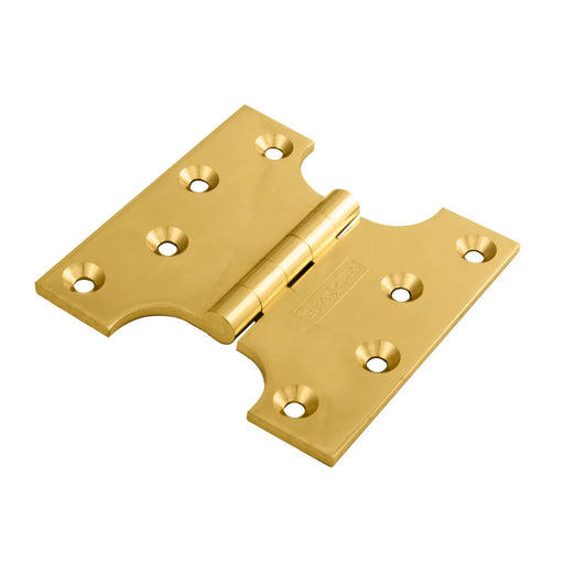 102 X 102 X 4Mm Parliament Hinge C/W Screws (Pair) - Polished Brass