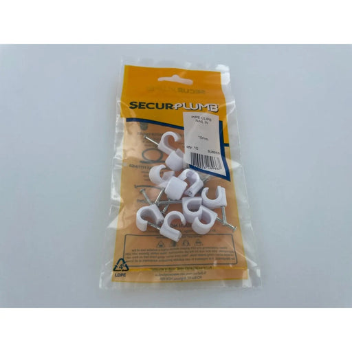 Securplumb Pipe Clips Nail In 10mm Pack 10