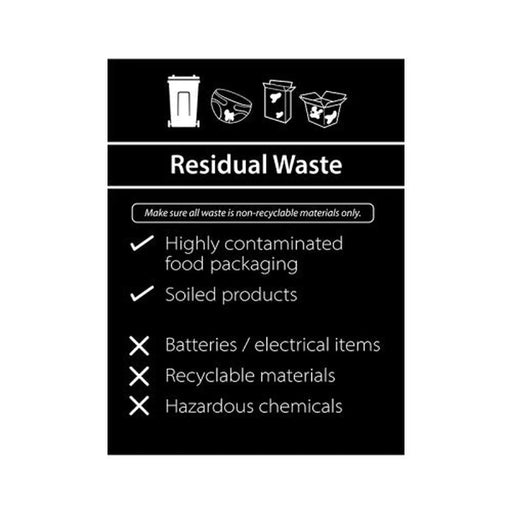 Recycling: Residual Waste : Simplified - SAV (200 x 300mm)