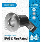 Powermaster IP65 Fire Rated Fixed Downlight Brushed Chrome