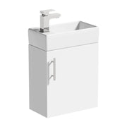 SP Rydal Wall Hung Mini Cabinet & Basin White 410mm