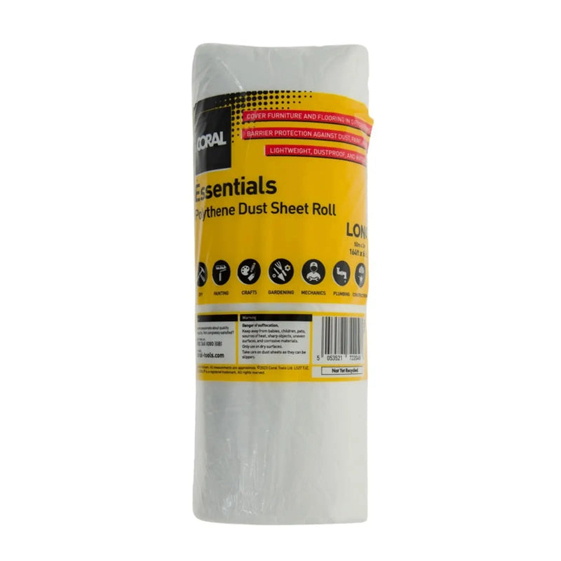 Coral Essentials Poly Dust Sheet Roll 50 x 2m